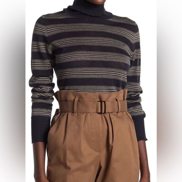 Brunello Cucinelli turtleneck long sleeve striped pullover size M, NWT - Picture 2 of 8